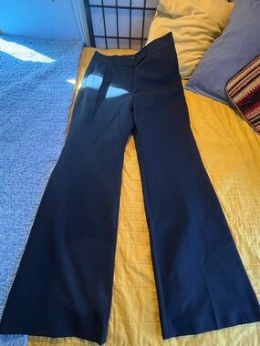 Express Black High-Rise Wide-Leg Dress Pants